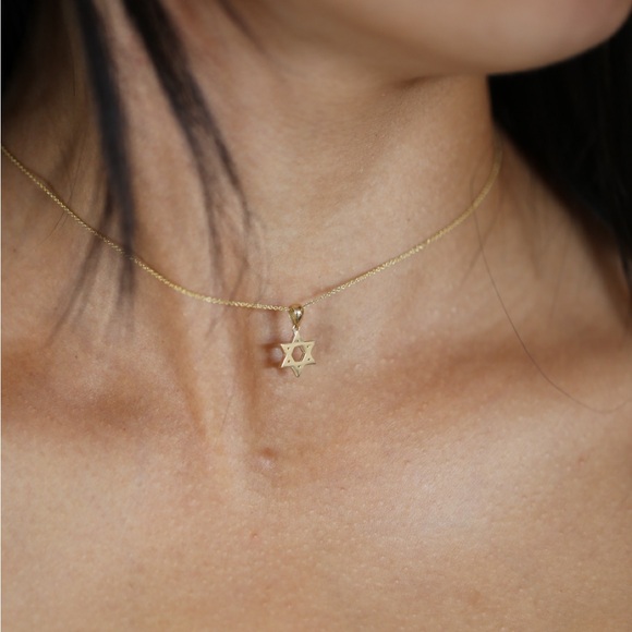 Star of David ✡️ yellow gold 14k necklace
